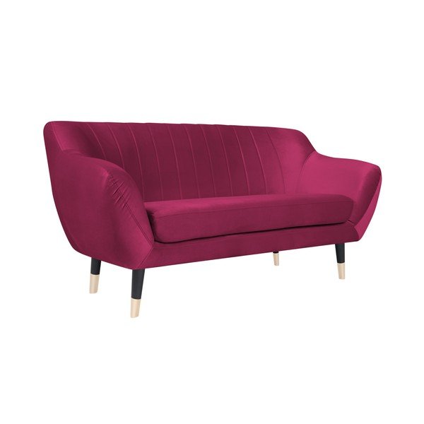 Canapea Mazzini Sofas BENITO cu picioare negre, roz, 158 cm-image-2