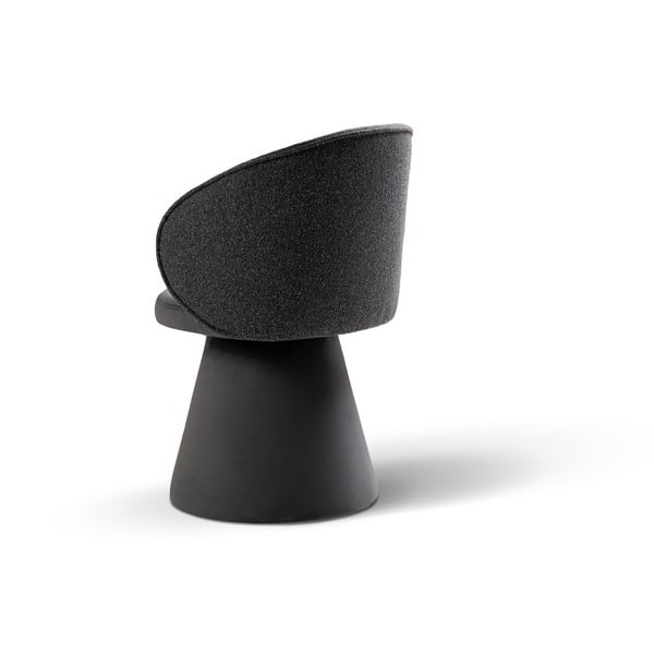 Fotoliu gri închis cu tapițerie din catifea Inez – Micadoni -image-4