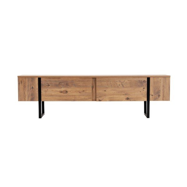 Comodă TV în culoare naturală cu aspect de lemn de pin 180x50x29,5 cm Serenity – Kalune Design