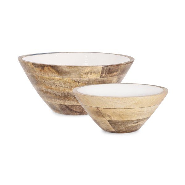 Boluri albe 2 buc. din lemn ø 30,5 cm Knossos – Yes Everyday