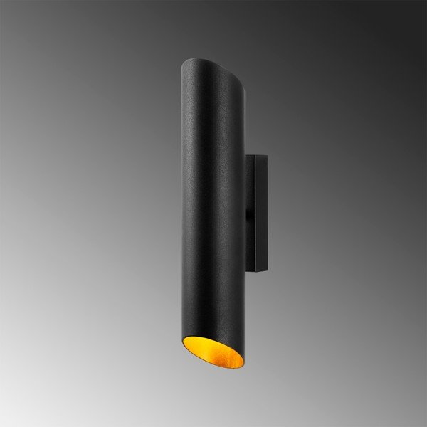 Aplică de perete neagră/aurie ø 8 cm Cut – Opviq lights-image-1