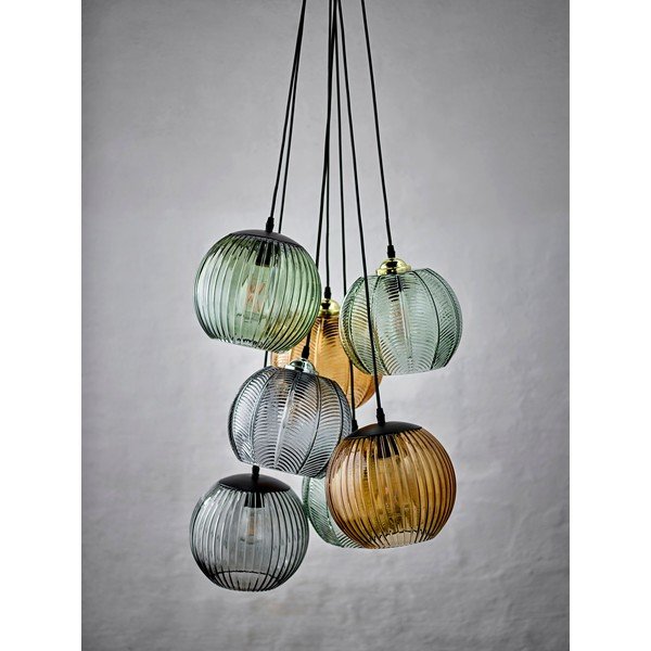 Lustră verde LED din sticlă ø 23 cm Sybia – Bloomingville-image-2