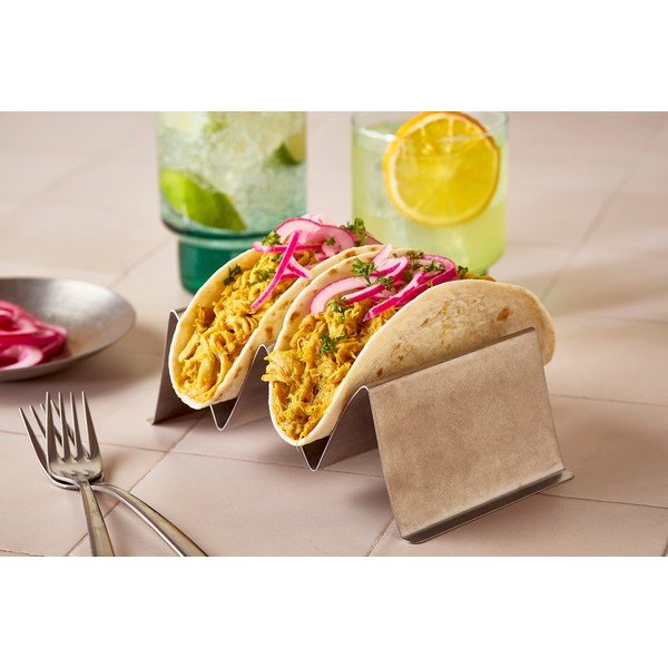 Suport pentru tacos de servire din oțel inoxidabil 10x19 cm Serve – BonBistro-image-1