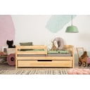 Pat pentru copii  în culoare naturală din lemn de pin cu spațiu de depozitare 90x180 cm Mila CPD – Adeko