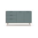 Comodă verde prăfuit 140x81x40 cm Pisco – Marckeric