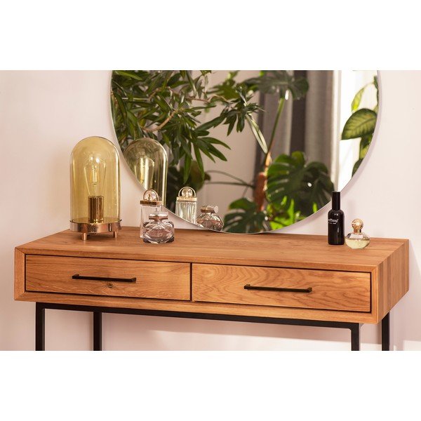 Masă de toaletă din lemn de stejar 97x45 cm Abies – The Beds-image-1