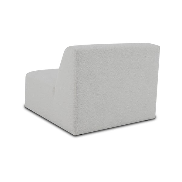 Modul pentru canapea alb cu tapițerie din stofă bouclé (de mijloc) Roxy – Scandic-image-3