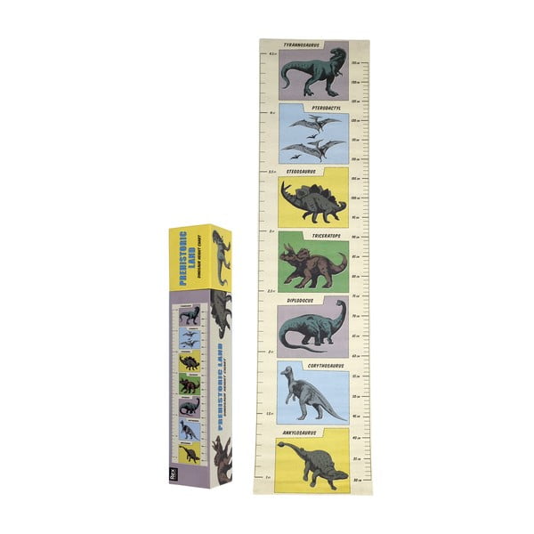 Autocolant pentru copii de tip metru pentru ușă/pentru perete 28x115 cm Prehistoric Land – Rex London
