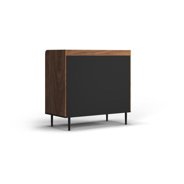 Comodă joasă în decor de nuc 90x90 cm Ely - Cosmopolitan Design-image-3