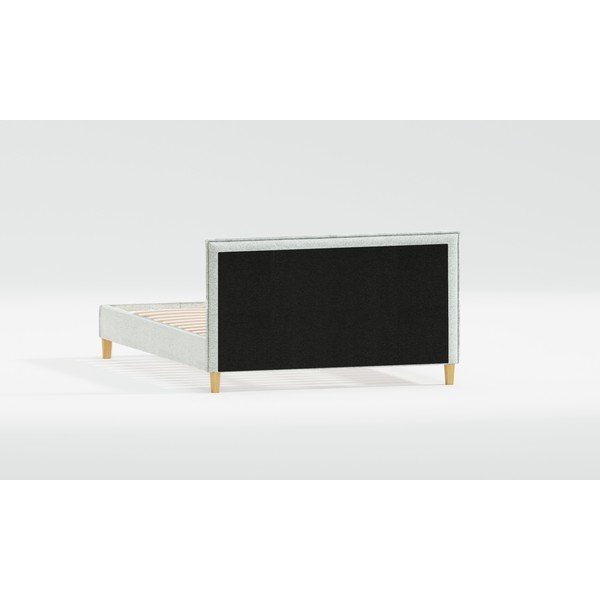 Pat matrimonial bej tapițat cu somieră 200x200 cm Tina – Ropez-image-2