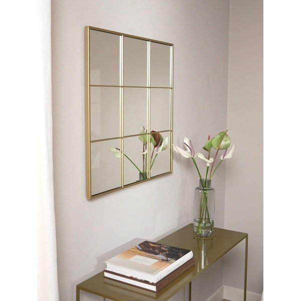 Oglindă de perete cu ramă metalică aurie Westwing Collection Clarita, 70 x 70 cm-image-3