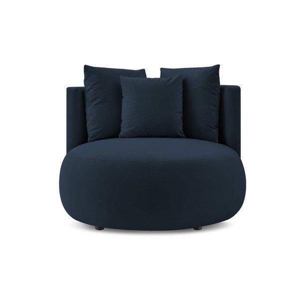 Fotoliu albastru închis cu tapițerie din catifea Cesar – Bobochic Paris-image-3