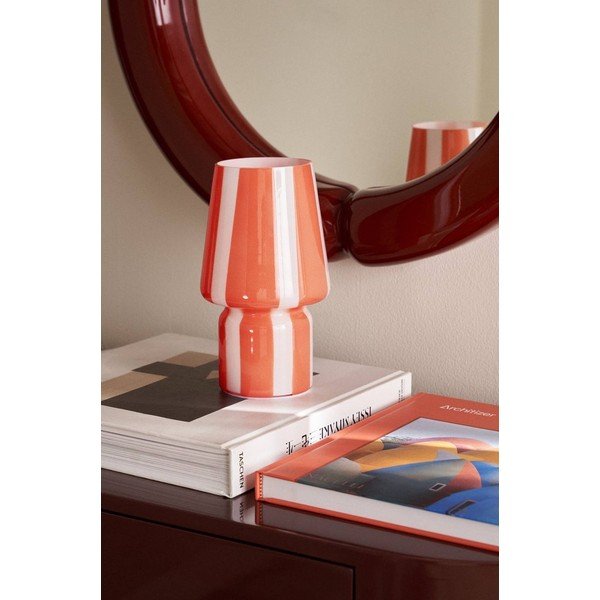 Veioză roșie/albă din sticlă (înălțime 21,5 cm) Carlo – Ellos Home-image-2