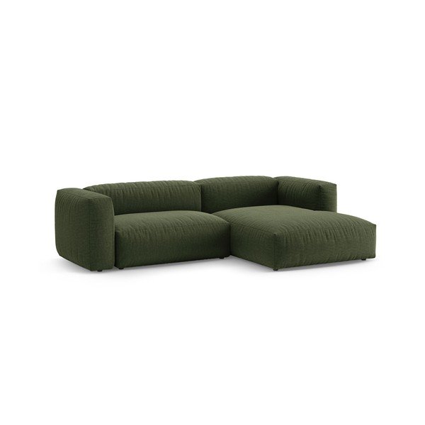 Colțar modular verde extensibil (cu colț pe partea dreaptă/cu șezlong) – Micadoni -image-3