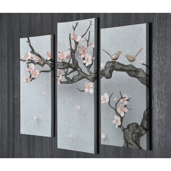 Tablou din 3 piese Sakura - Wallity-image-4