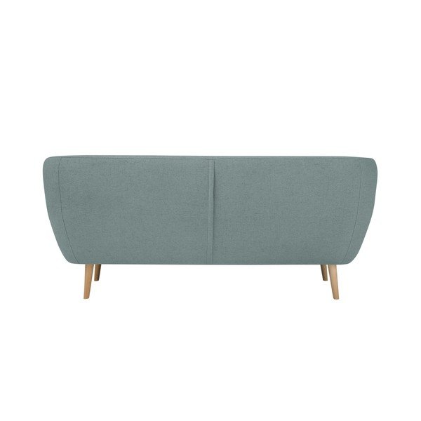 Canapea cu 3 locuri și picioare de culoare deschisă Mazzini Sofas Sicile, verde mentă-image-2