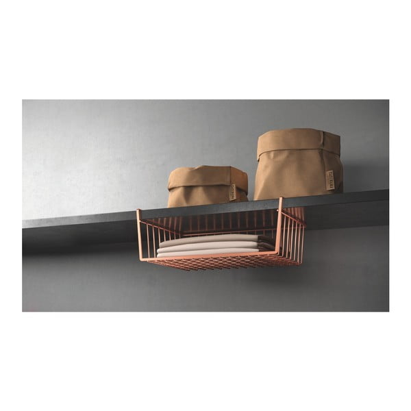 Coș de agățat pe raft arămiu, lățime 40 cm  Metaltex -image-1