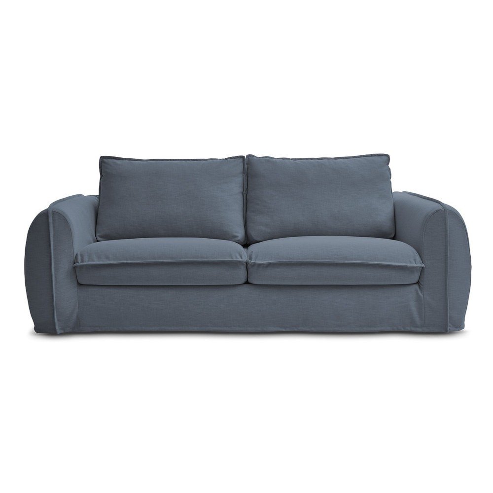 Canapea albastră pentru dormitul zilnic/extensibilă 216 cm Archimede – Bobochic Paris