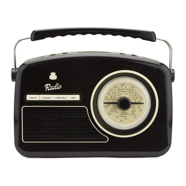Radio retro GPO Rydell Nostalgic Dab Radio Black, negru