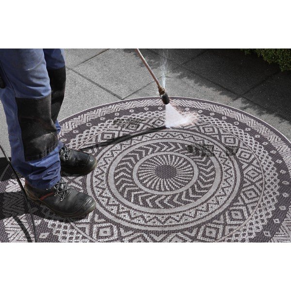 Covor exterior Ragami Round, ø 160 cm, gri-image-3