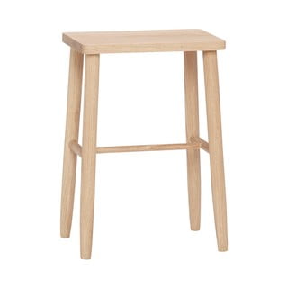 Scaun de bar din lemn de stejar Hübsch Folk, înălțime 52 cm
