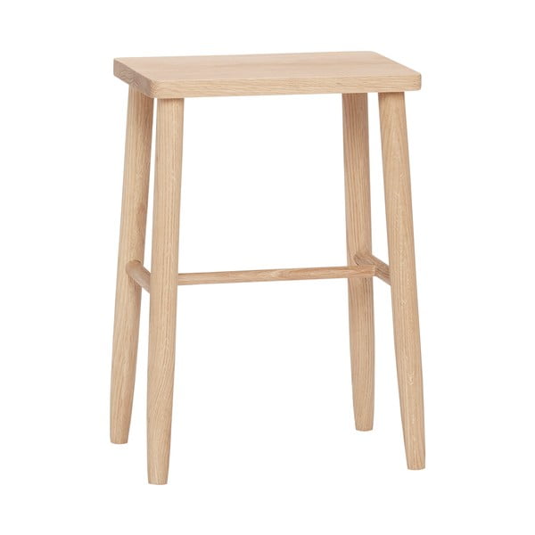 Scaun de bar în culoare naturală din lemn de stejar (înălțime șezut 52 cm) Folk – Hübsch