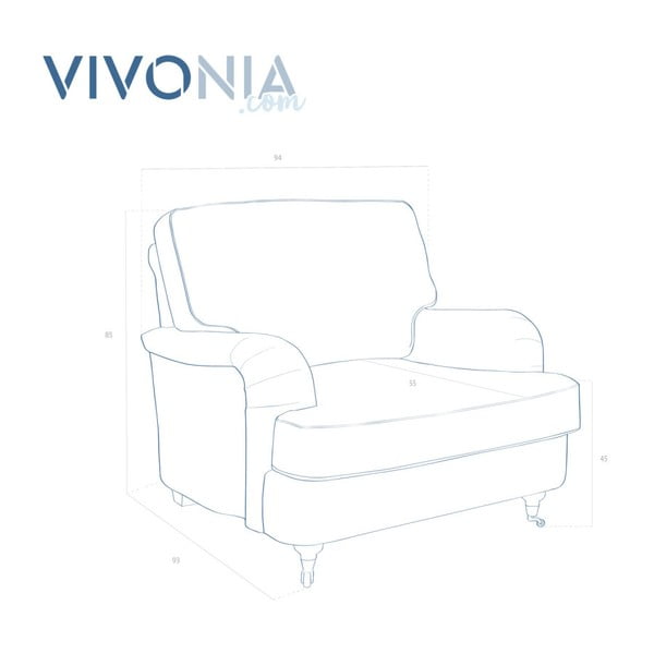 Fotoliu Vivonita William, albastru-image-1