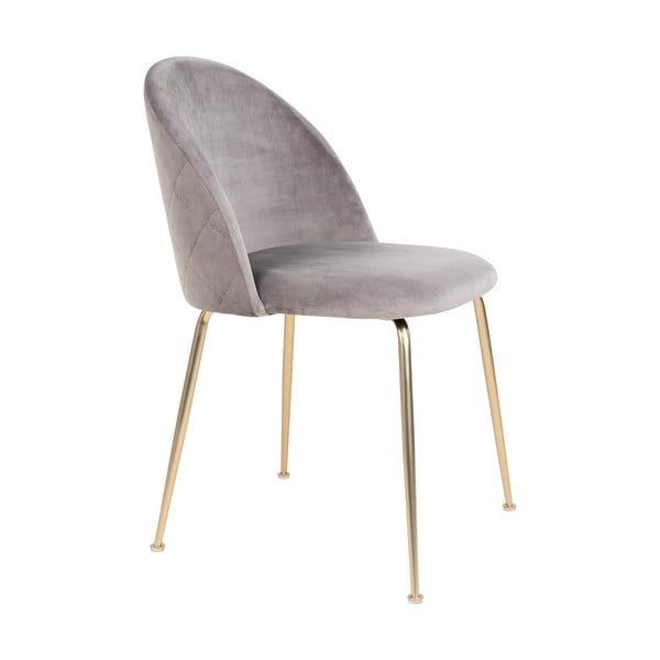 Scaune de dining gri-deschis 2 buc. din catifea Geneve – House Nordic-image-3