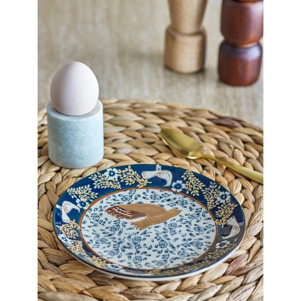 Farfurie albastră pentru desert  din gresie ø 16 cm Hezha – Bloomingville-image-1