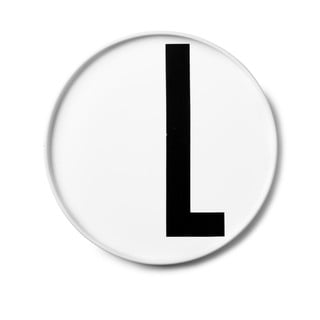 Farfurie desert din porțelan Design Letters L, ø 21,5 cm, alb