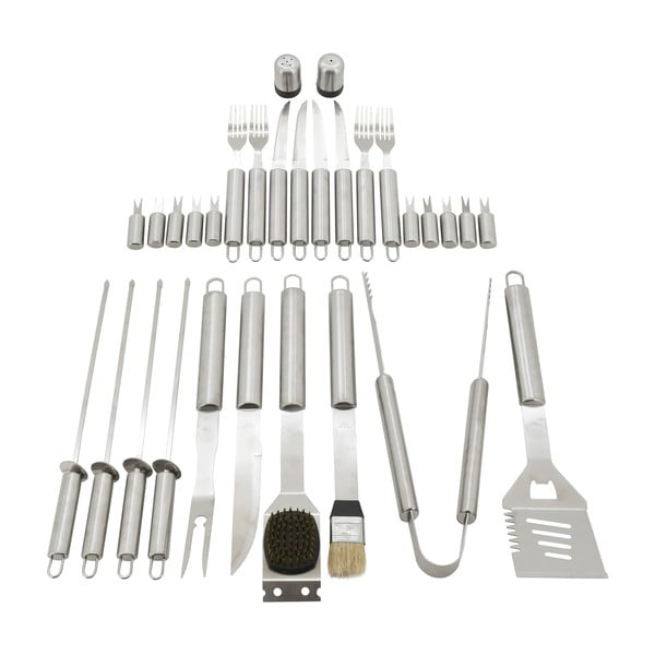 Set 30 ustensile de grătar, cu servietă  Alu - Cattara -image-1