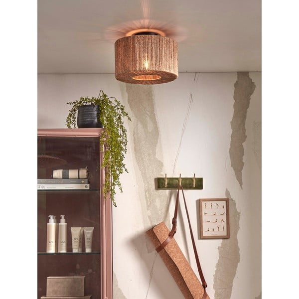 Plafonieră în culoare naturală cu abajur din iută ø 30 cm Iguazu – Good&Mojo-image-1