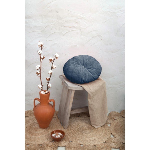 Pernă Really Nice Things Cojin Redondo Blue, ⌀ 45 cm, albastru-image-1