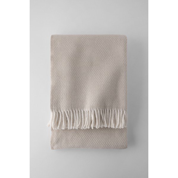 Pătură bej din amestec de bumbac 140x180 cm Zen – Euromant
