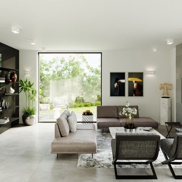 Plafonieră albă cu abajur din metal 10x10 cm Lorum – Sollux-image-4