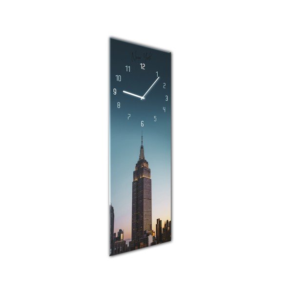 Ceas de perete Styler Glassclock Manhattan, 20 x 60 cm