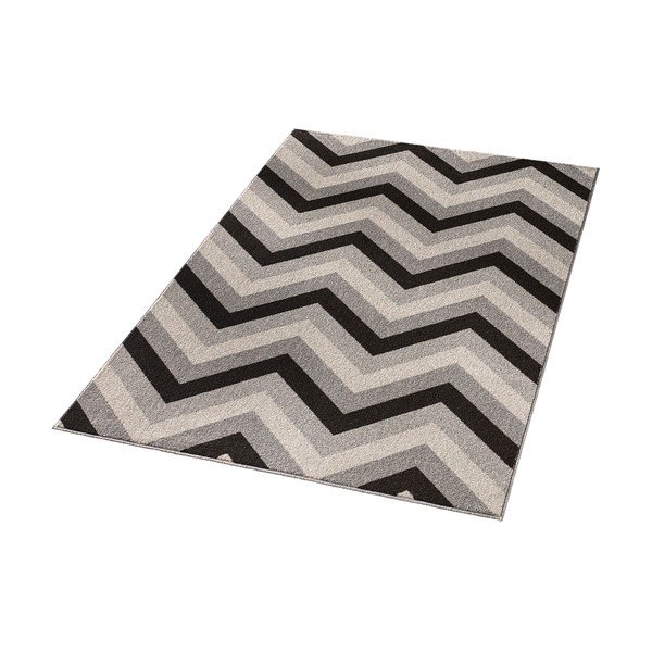 Covor Chateau Chevron, 70 x 140 cm, negru-image-2