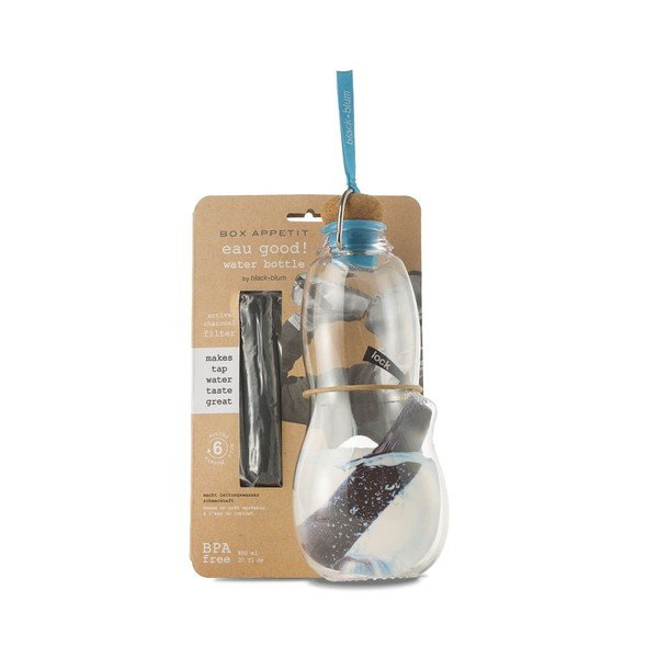Sticlă și cărbune activ Black + Blum Eau Good, 800 ml, albastru-image-1