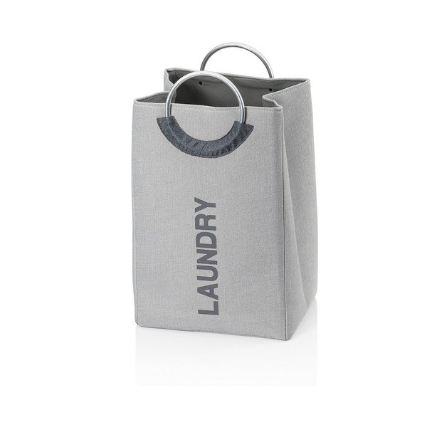 Coș de rufe din material textil gri Kela Palma
