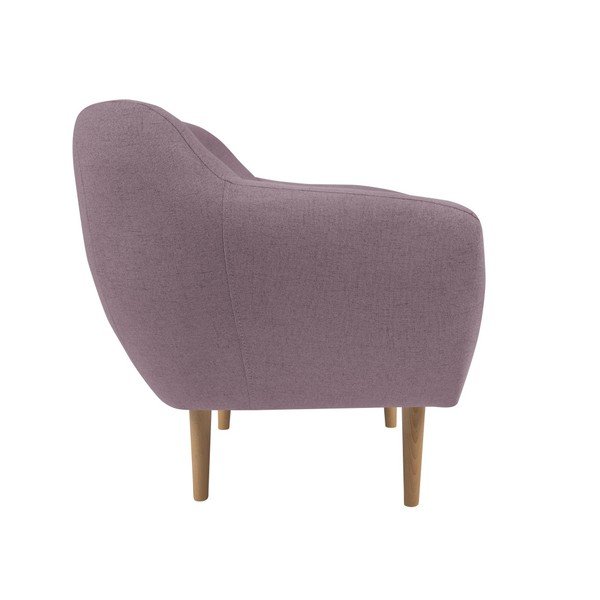Fotoliu cu picioare de culoare deschisă Mazzini Sofas Sicile, roz-image-2