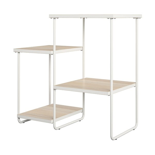 Masă consolă albă/în culoare naturală cu blat cu aspect de lemn de  frasin  35x67 cm Dante – Støraa-image-4