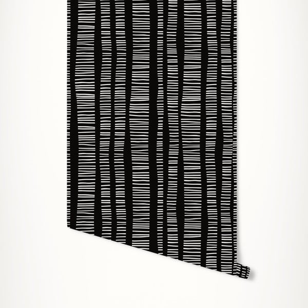 Tapet LineArtistica Brenda, 60 x 300 cm, negru