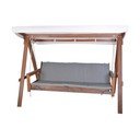 Balansoar de grădină gri/maro din lemn Adelaida – Rojaplast