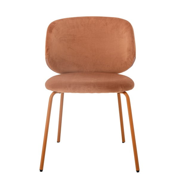 Scaune de dining portocalii 2 buc. din catifea Ponte – Bloomingville-image-2