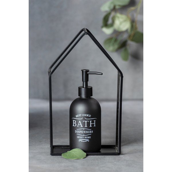 Dozator săpun Wenko Sweet Home, negru-image-1