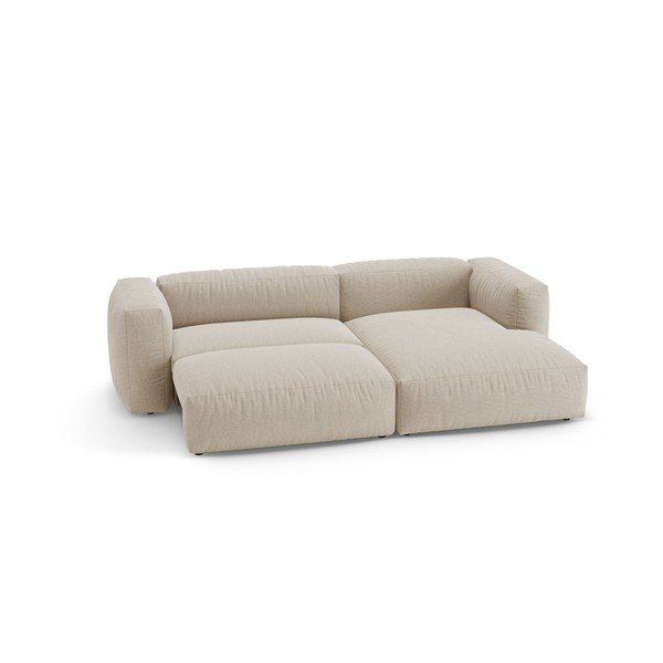Colțar modular crem extensibil (cu colț pe partea dreaptă/cu șezlong) – Micadoni -image-3