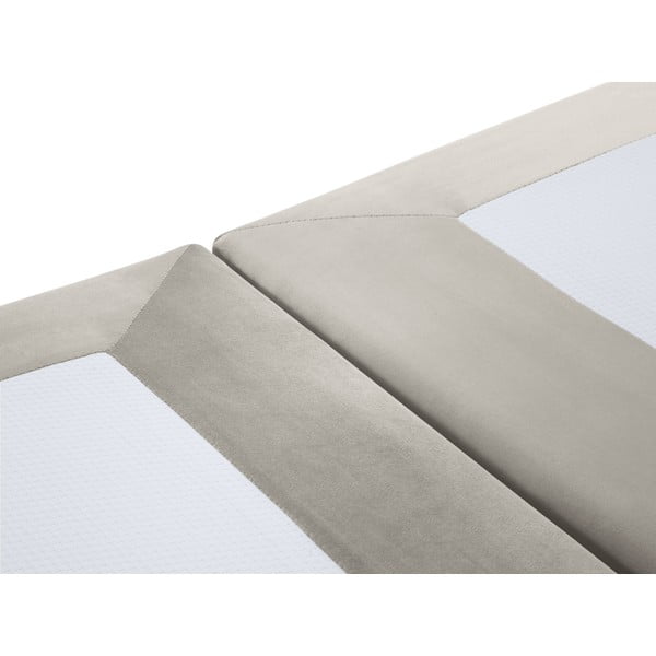 Pat dublu cu tapițerie din catifea Milo Casa Lia, 160 x 200 cm, bej-image-3