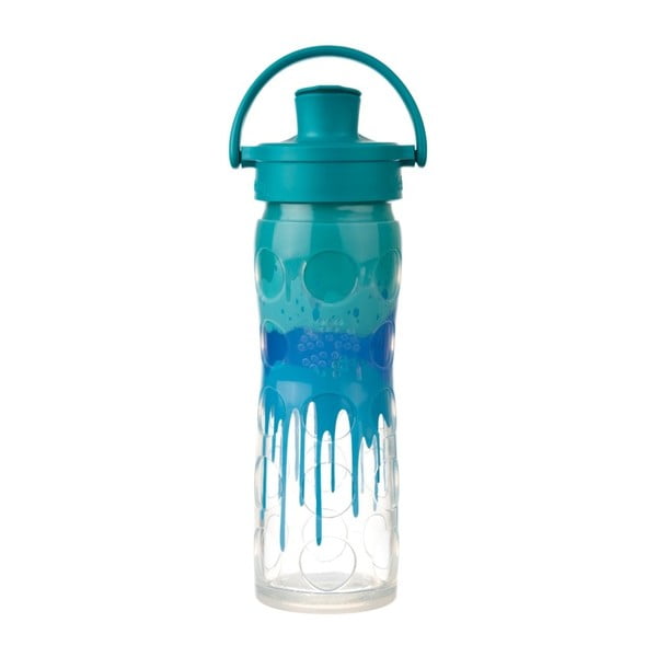 Sticlă de voiaj, din sticlă cu protecție din silicon, Lifefactory Splash Activ Premium, 475 ml