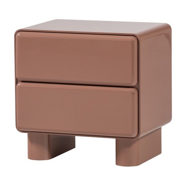 Noptieră roz cu aspect lucios Lustra – WOOOD-image-2