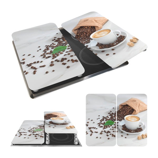 Protecții de aragaz 2 buc. din sticlă temperată 52x30 cm Café Aromatica – Maximex-image-3